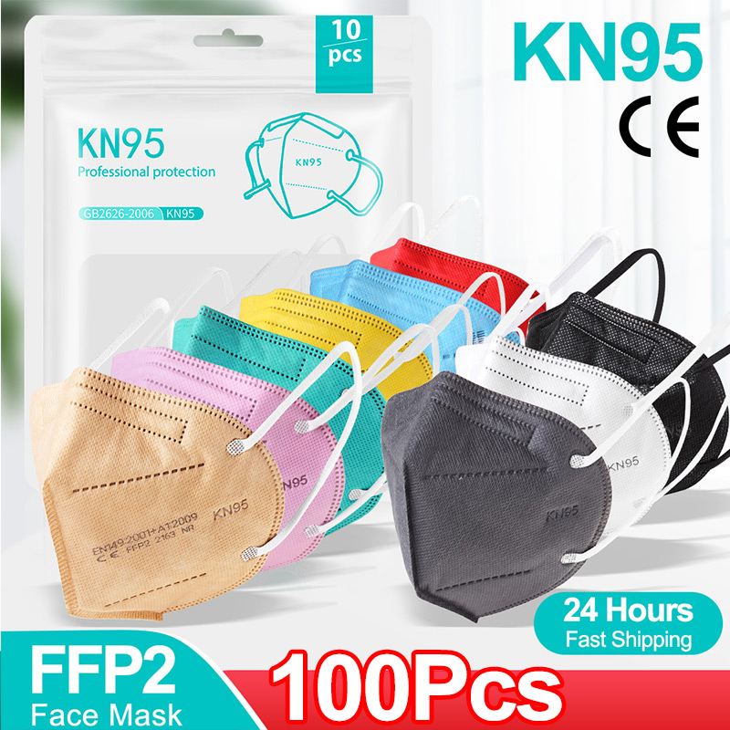 Disposable Surgical Mask - 10-100個mascarillas FFP2フェイスマスクce承認FPP2 KN95顔口mascarillas quirurgicas homologadasmasks FFP2