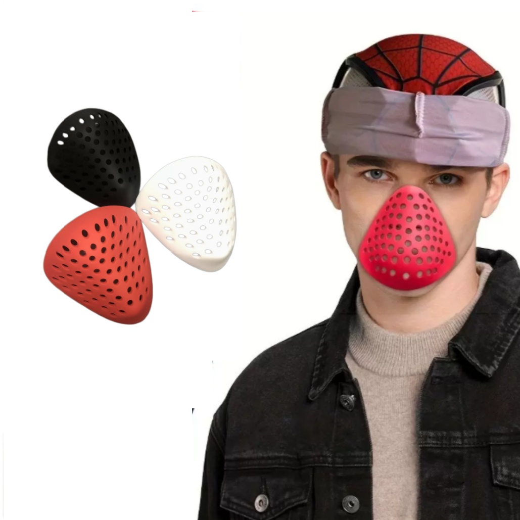 ハーフフェイスマスク 3D スパイダーアニメコスプレ小道具シ - Silicone Mask Bracket のレビューと価格