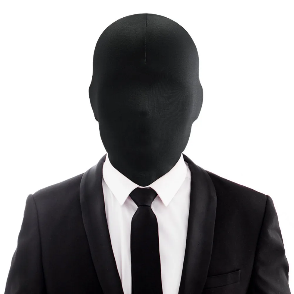 ハロウィンコスプレ衣装黒フードスパンデックスフルマスクロール - Silicone Mask Bracket のレビューと価格