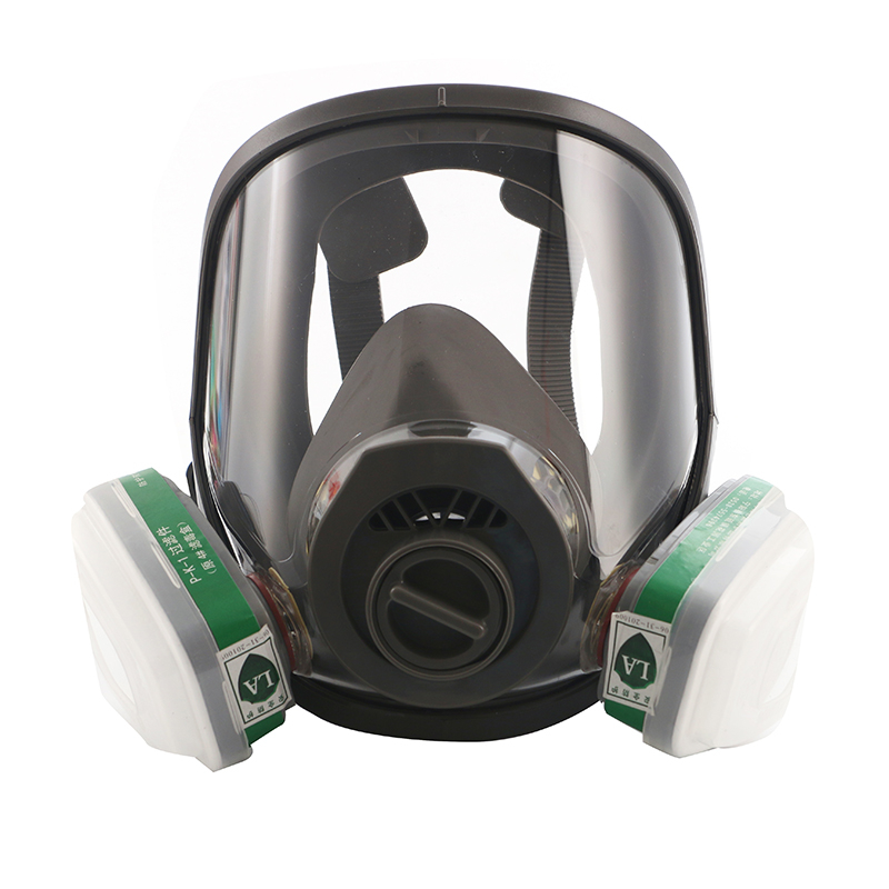フルフェイス呼吸器ガスマスク有機蒸気カートリッジ付き再利用可 - Dust Mask Construction のレビューと価格