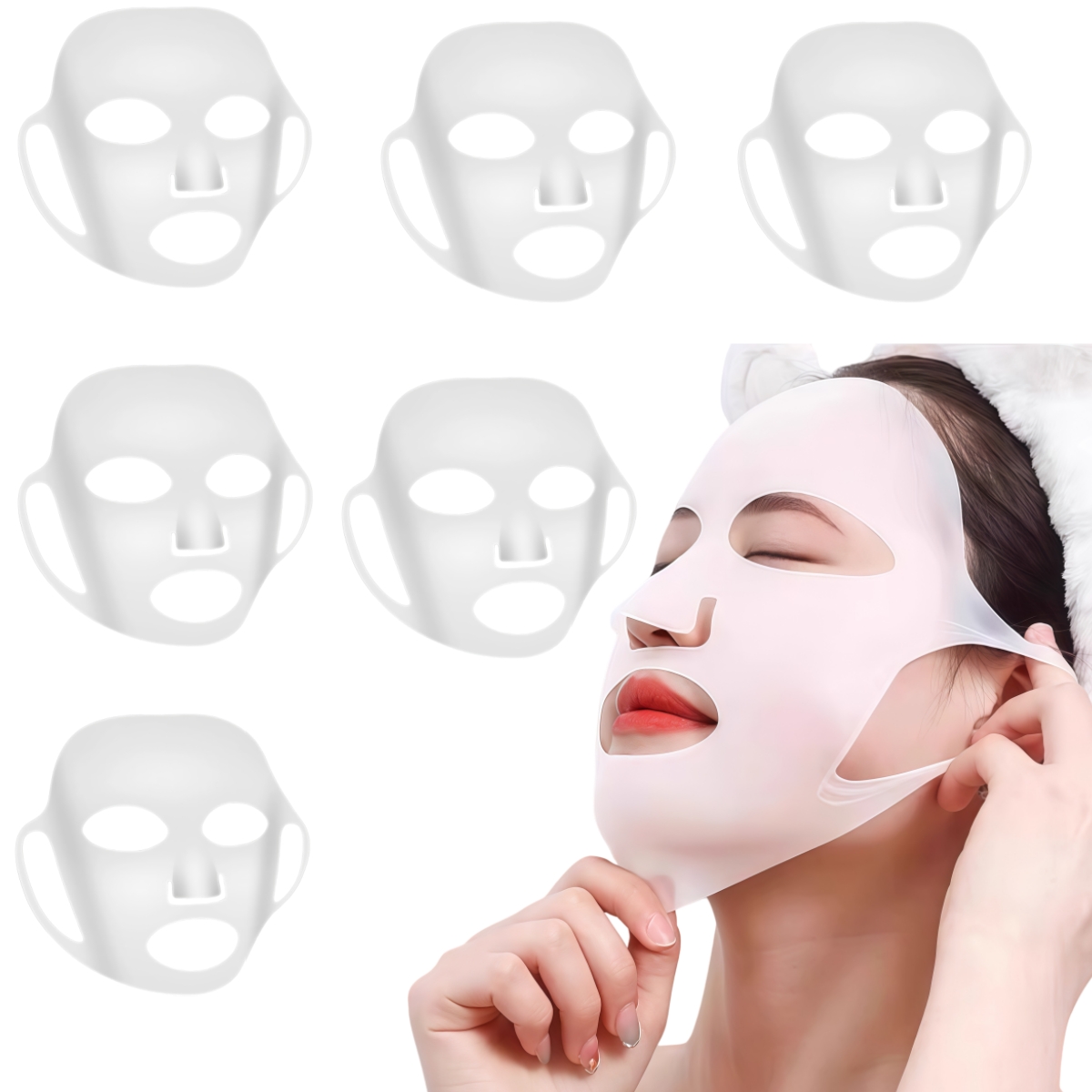 1個入り シリコン製フェイスマスクカバー。繰り返し使用可能で - Silicone Mask Bracket のレビューと価格
